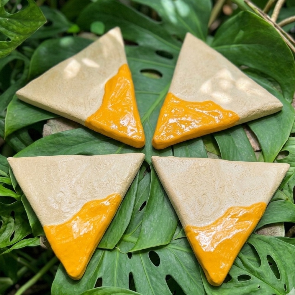 NWT Nacho with Cheese Dip Coaster Set - Handmade - Set of 4